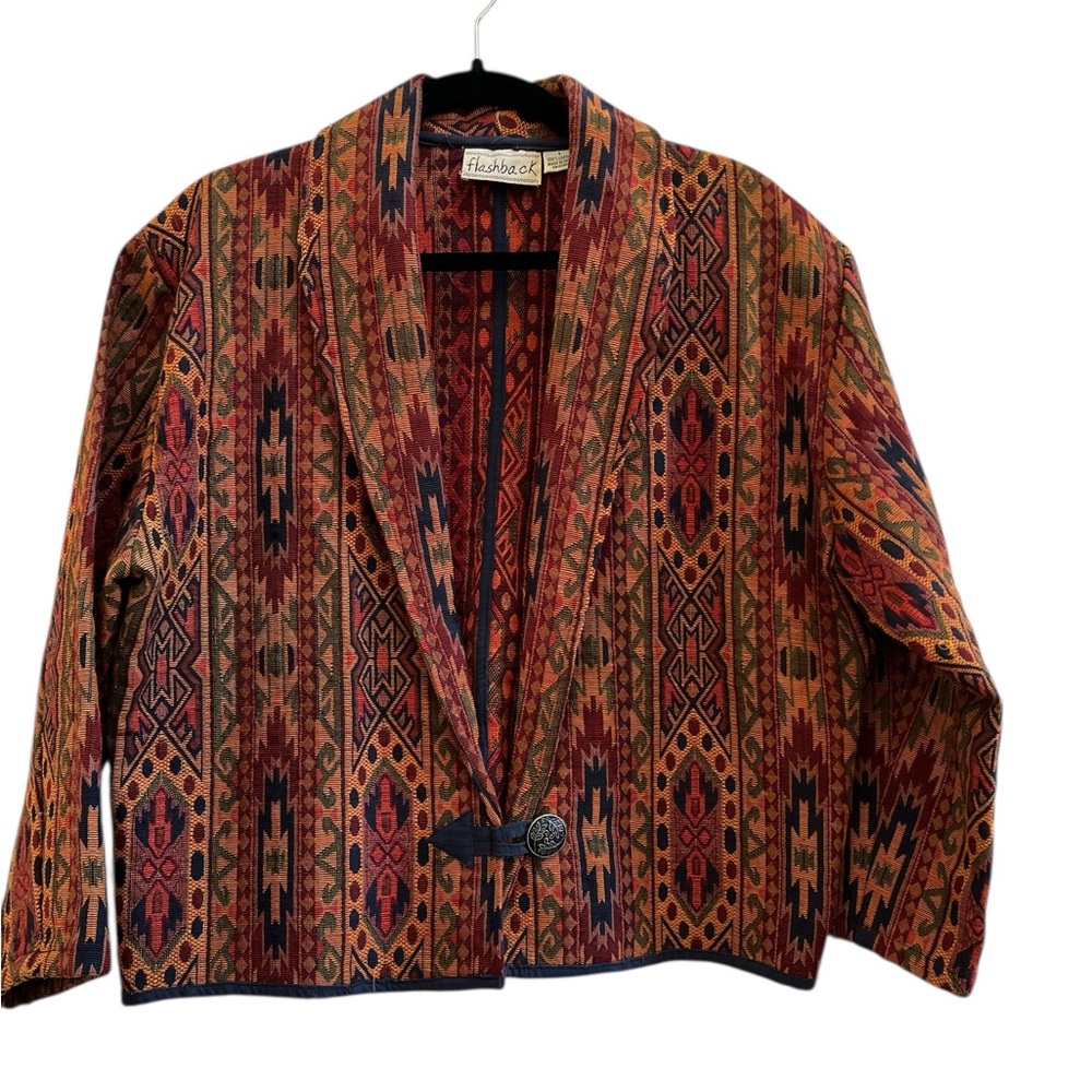 Flashback 100% Cotton Southwestern Tapestry Jacket – Women’s L✨